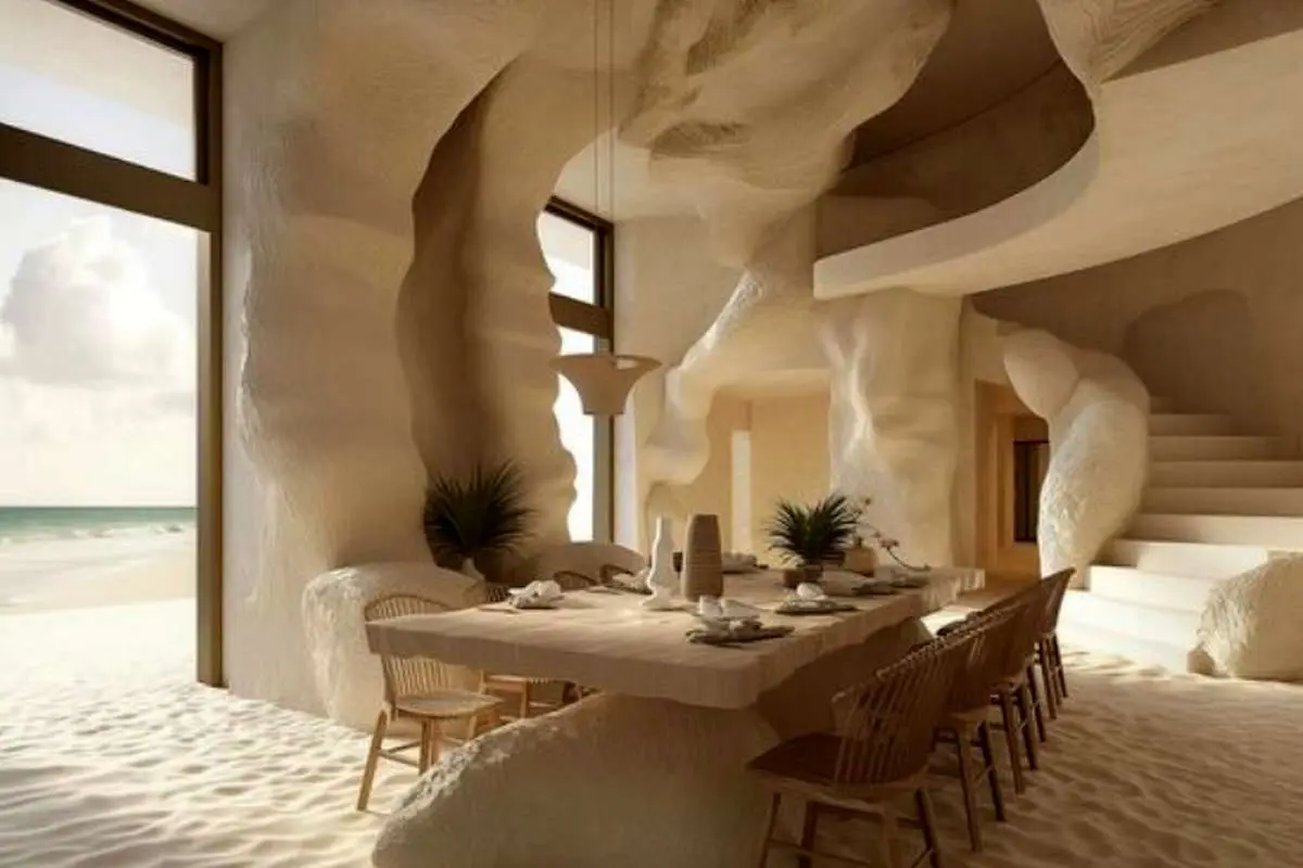 (تصاویر) خانه‌ای با جادوی سیمان و شن!