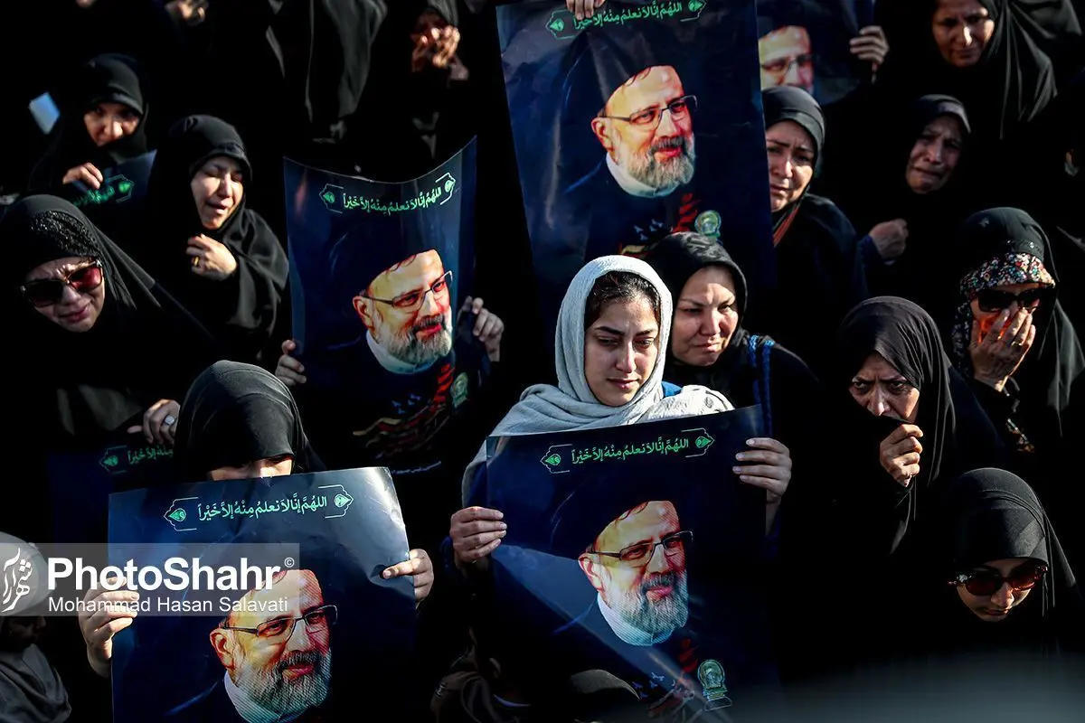 (تصاویر) اجتماع مردم مشهد برای شهادت سید ابراهیم رئیسی