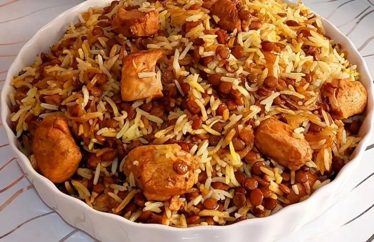 طرز تهیه عدس پلوی گلستانی، یک عدس پلوی متفاوت و خوشمزه 