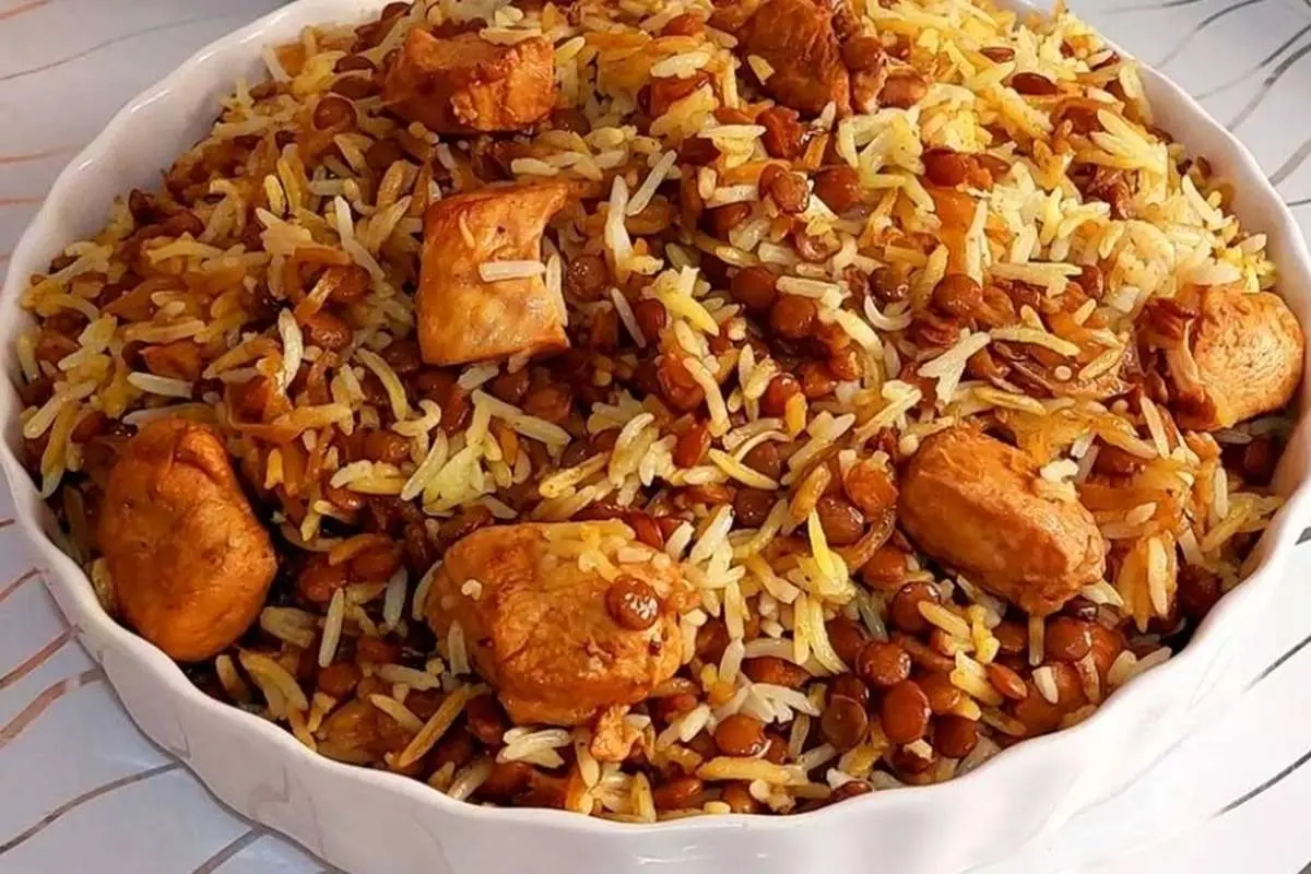 طرز تهیه عدس پلوی گلستانی، یک عدس پلوی متفاوت و خوشمزه