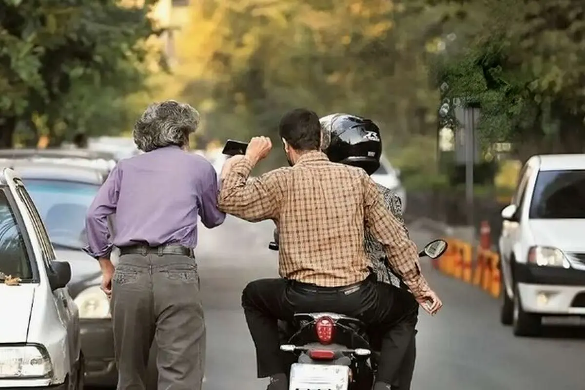 (ویدئو)موبایل‌قاپی در خیابان سامان شیخ بهایی تهران