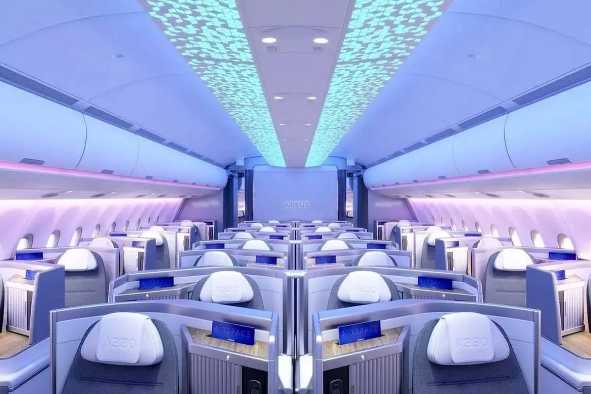 (عکس) ویژگی‌های جدید کابین هواپیمای ایرباس