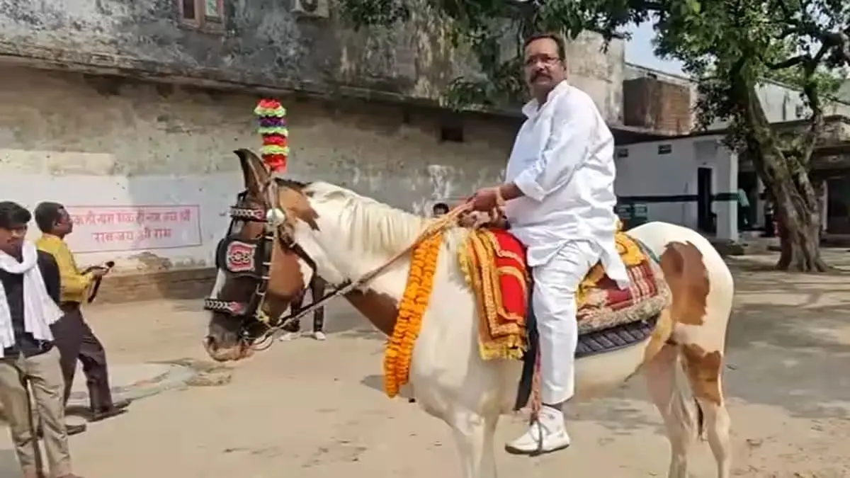 (ویدئو) شرکت در انتخابات با اسب