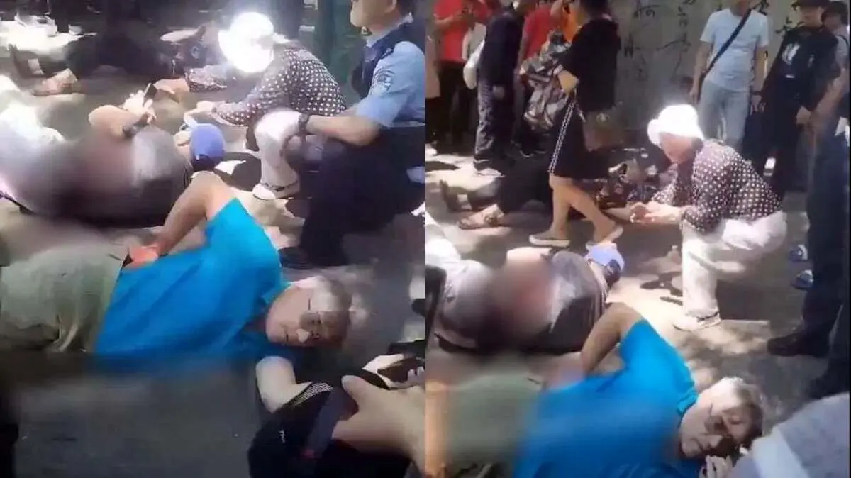 (ویدئو 16+) حمله با چاقو به چهار استاد آمریکایی در چین