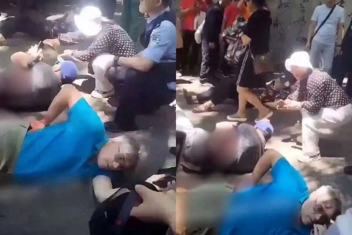 (ویدئو 16+) حمله با چاقو به چهار استاد آمریکایی در چین
