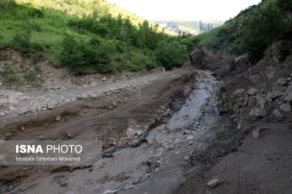 (تصاویر) آثار به جا مانده از سیل روستای افیل در شهرستان اهر