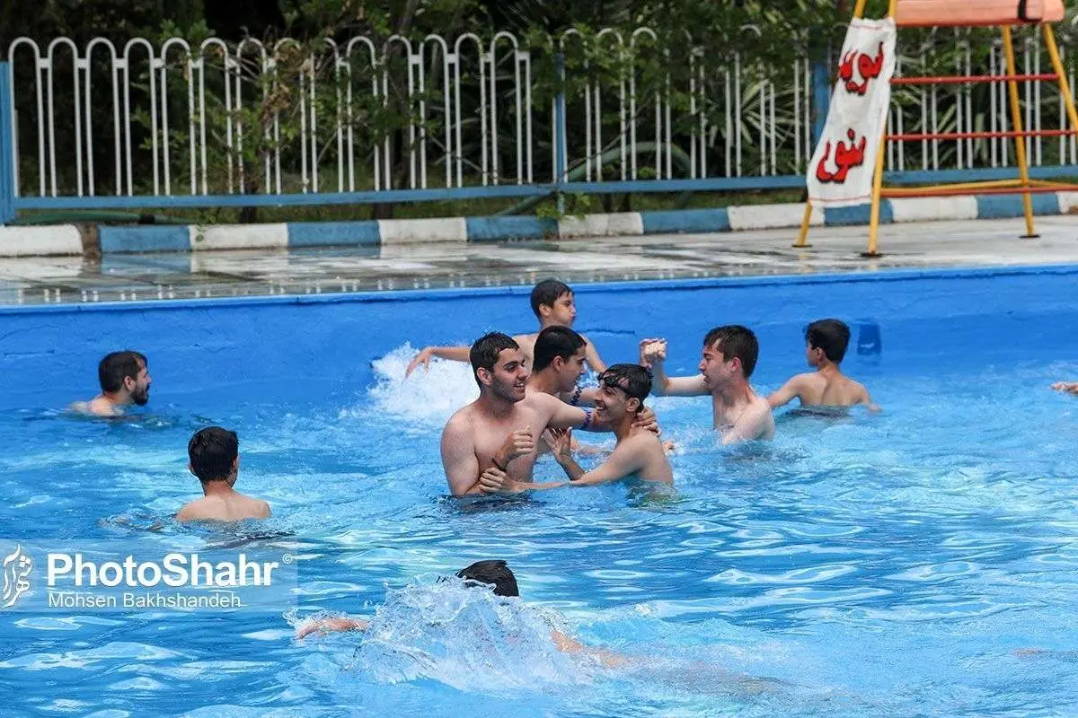 (تصاویر) استخر روباز پارک ملت مشهد