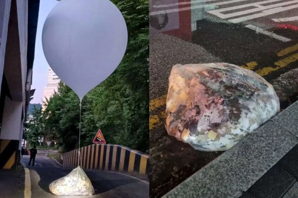 کره‌شمالی ۲۵۰ بالن حامل زباله به سمت کره‌جنوبی فرستاد