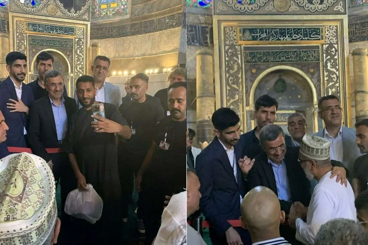 (ویدئو) بازدید احمدی‌نژاد از مسجد تاریخی ایاصوفیه استانبول
