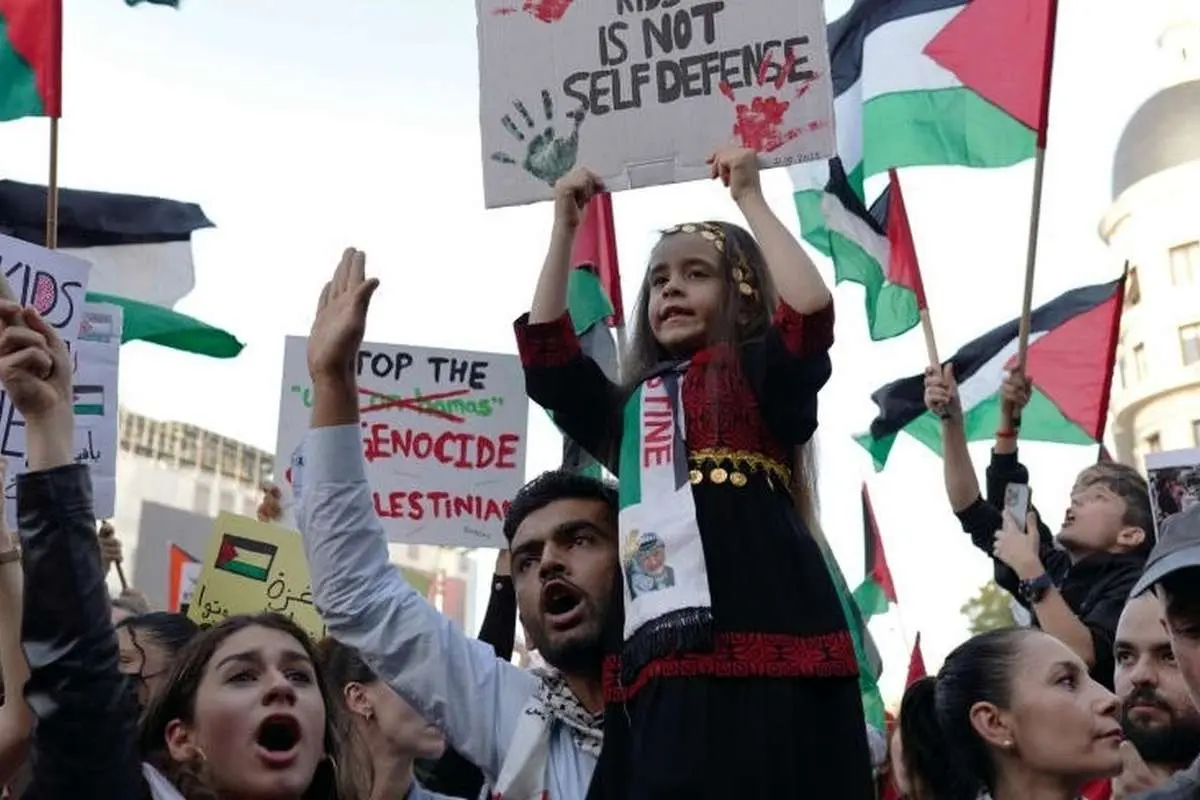 (ویدئو) شعار آزادی فلسطین از زبان دختربچه آمریکایی