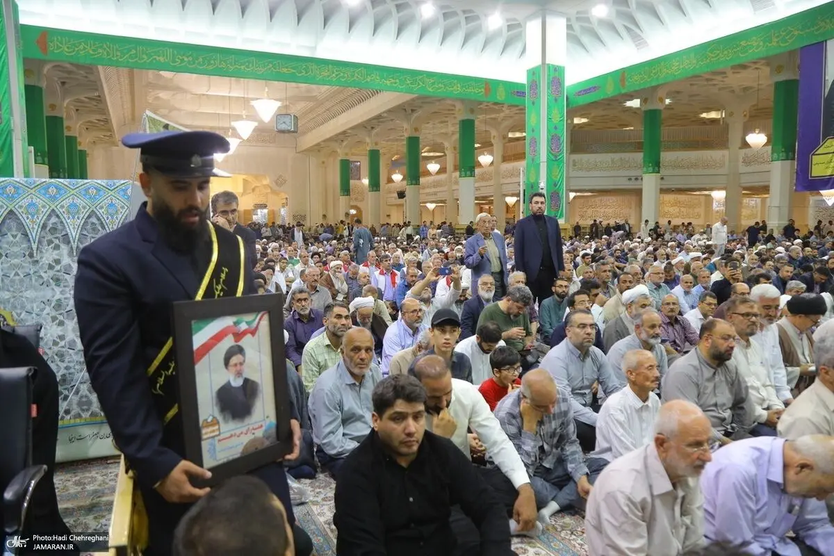 (عکس) اندوه جمیله علم‌الهدی در چهلمین روز شهادت ابراهیم رئیسی