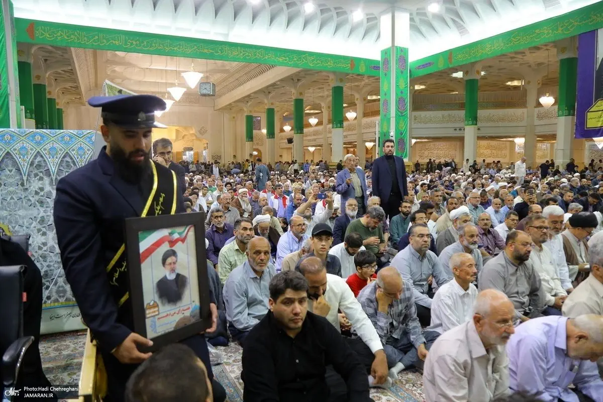 (عکس) اندوه جمیله علم‌الهدی در چهلمین روز شهادت ابراهیم رئیسی
