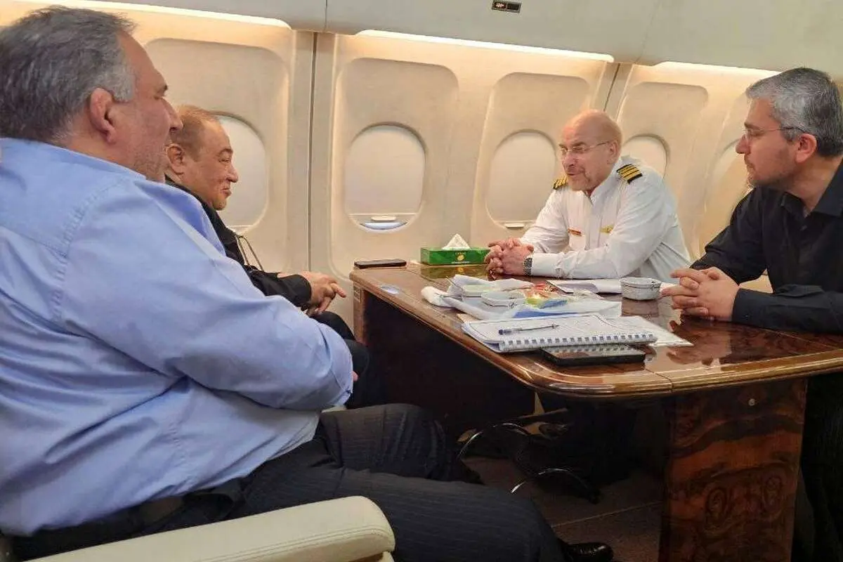 قالیباف خلبان پرواز تهران ـ سنپترزبورگ شد
