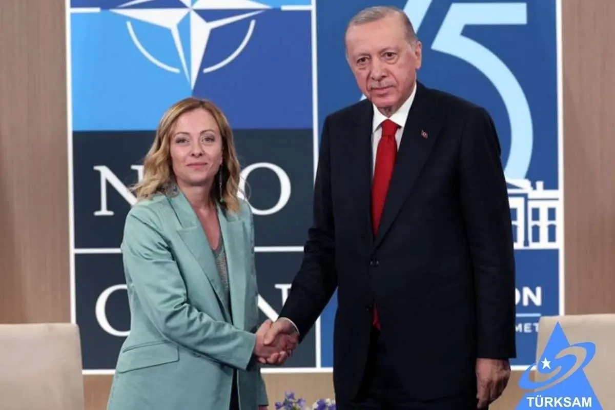 (ویدئو) نگاه تحسینآمیز ملونی به اردوغان سوژه شد