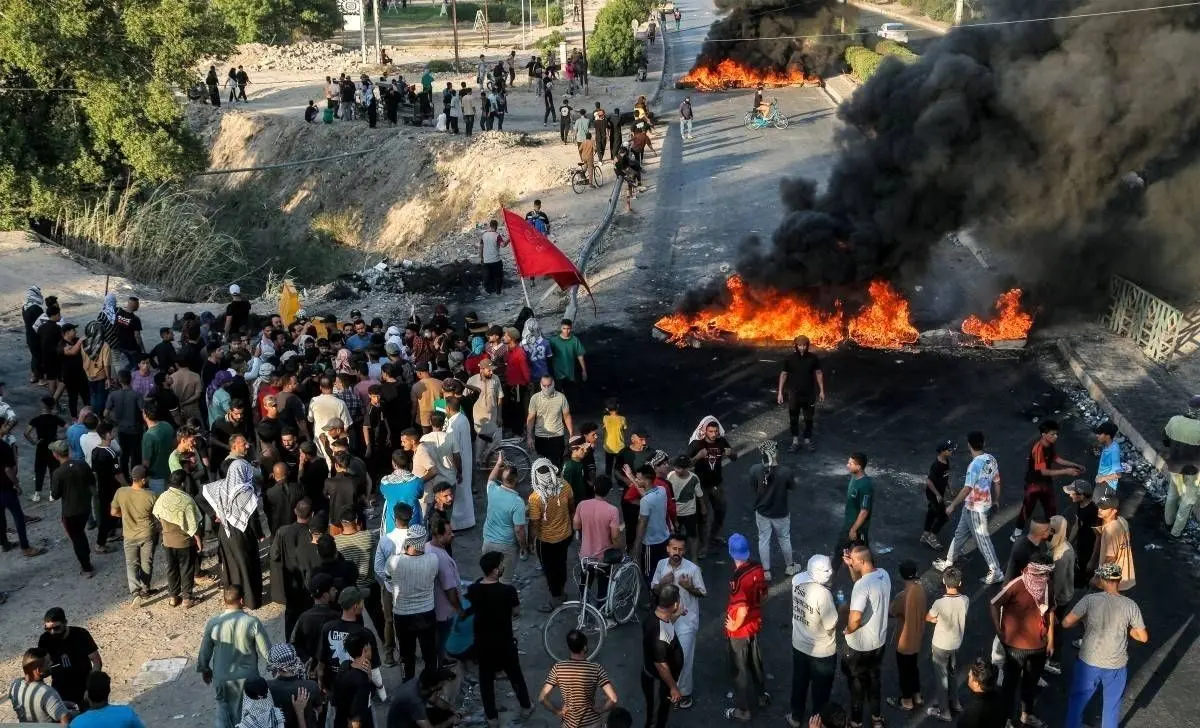 (ویدئو) تظاهرات در عراق علیه قطعی برق و کمبود آب در میان موج گرما