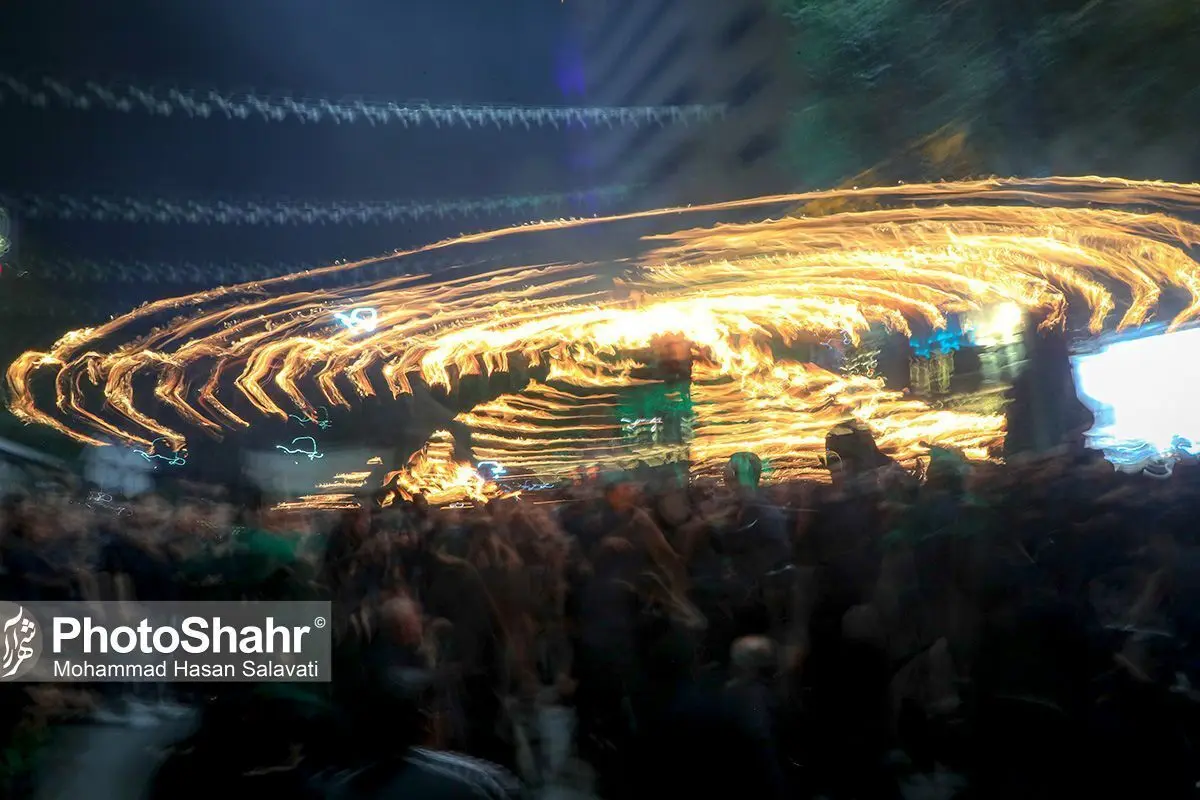 (ویدئو) آیین مشعل گردانی نجفی‌های مقیم مشهد