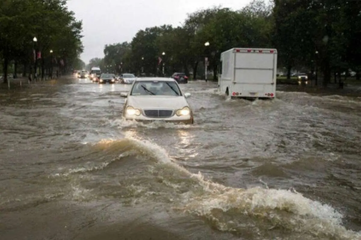 (ویدئو) بارش شدید باران در لوبلین لهستان