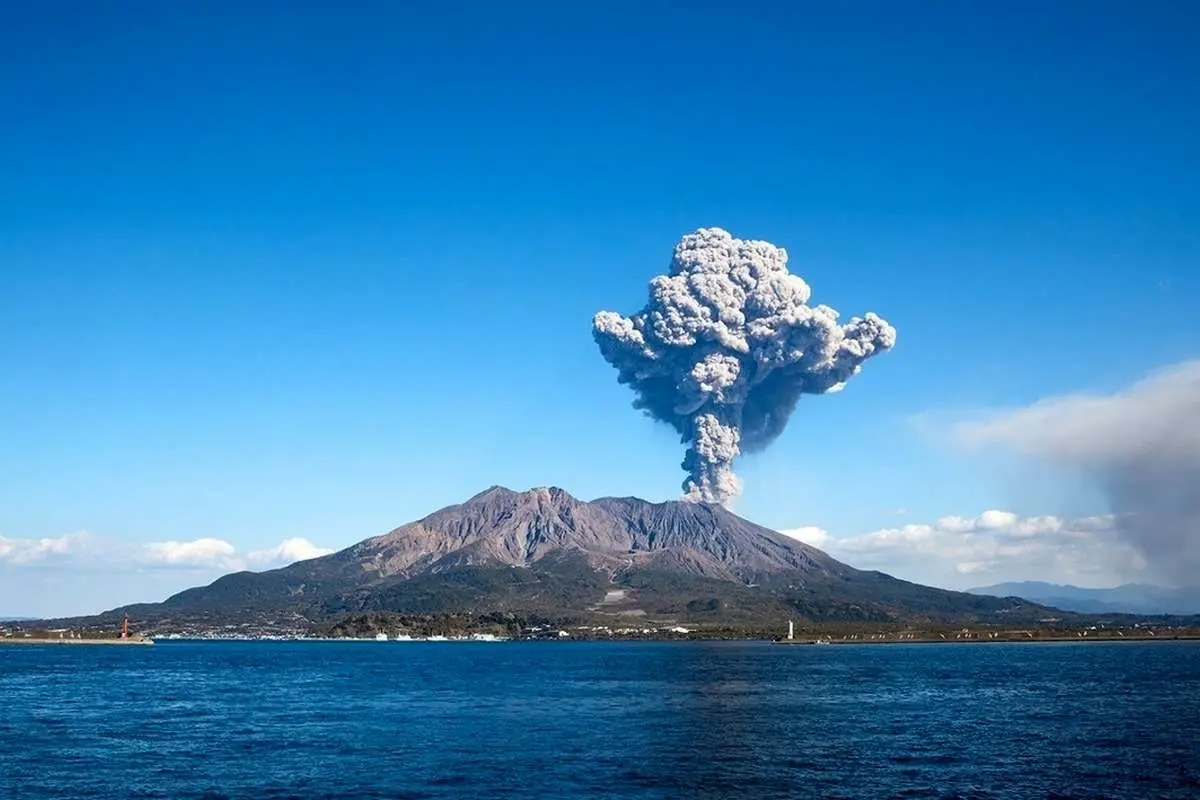 (ویدئو) فوران انفجاری جدید از آتشفشان ساکوراجیما در ژاپن