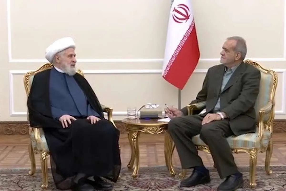 (ویدئو) دیدار قائم‌مقام دبیرکل حزب‌الله با پزشکیان