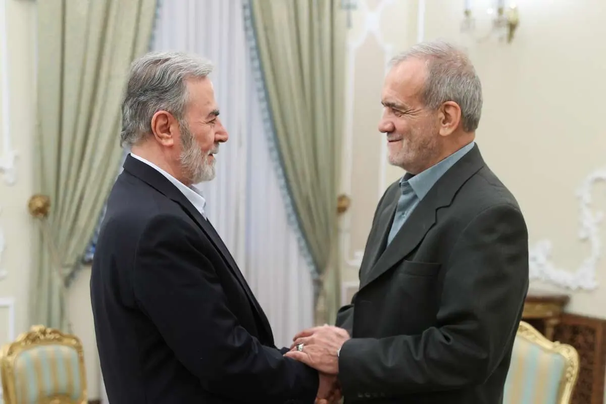 (ویدئو) دیدار دبیرکل جهاد اسلامی فلسطین با رئیس جمهور