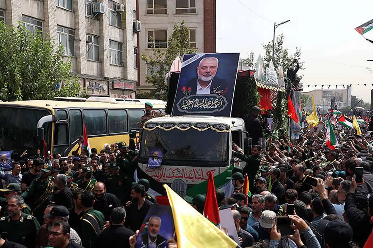 (ویدئو) مراسم تشییع جنازه اسماعیل هنیه از نگاه دوربین خبرگزاری فرانسه