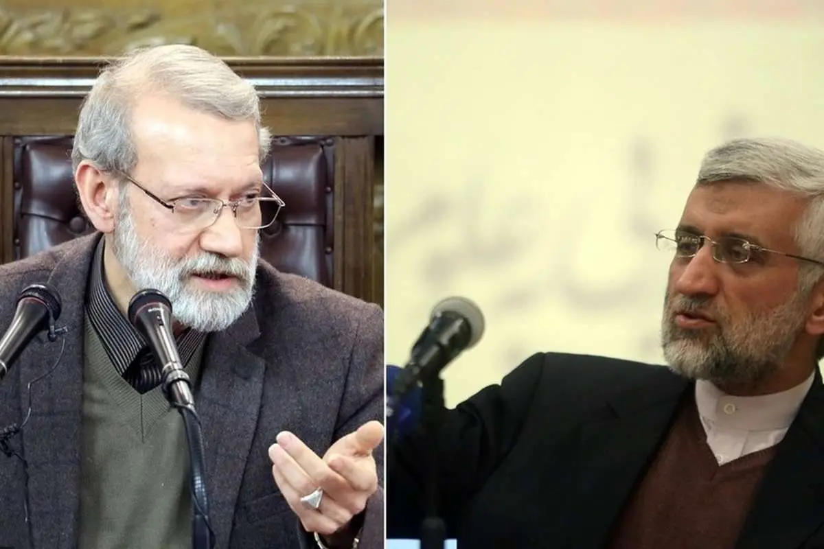 (ویدئو) گفتگوی علی لاریجانی و سعید جلیلی در حاشیه مراسم تنفیذ