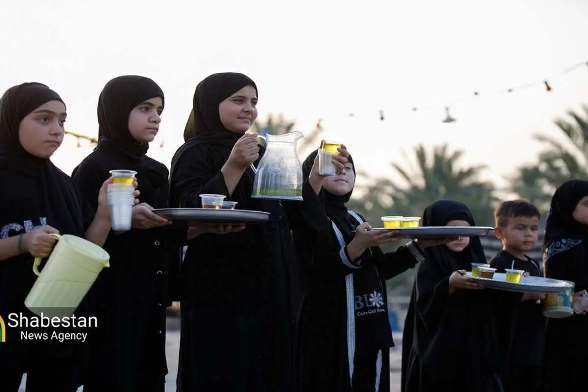 (تصاویر) استقبال دختران عراقی از زائران اربعین
