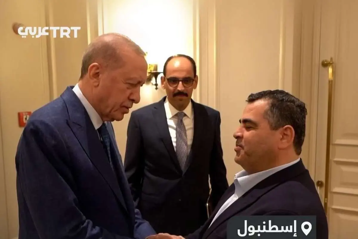 (ویدئو) استقبال اردوغان از پسران شهید هنیه