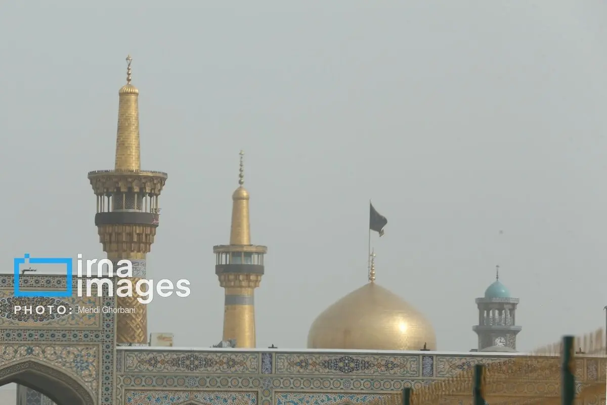(تصاویر) گرد و غبار در آسمان مشهد