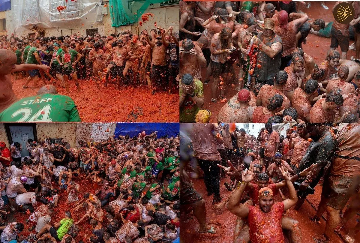 (تصاویر) جشنواره جنگ گوجه فرنگی در اسپانیا