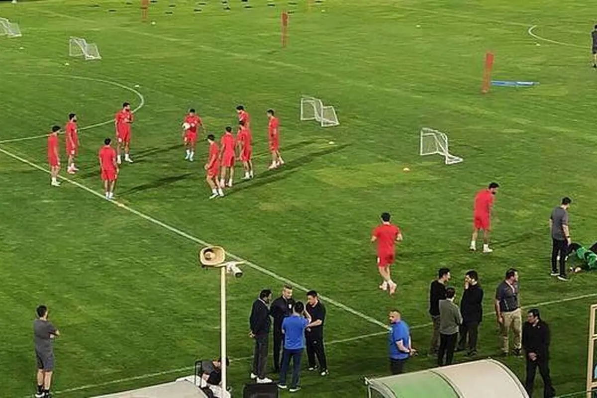 (عکس) تمرین قرقیزستان در فولادشهر برای تقابل با ایران
