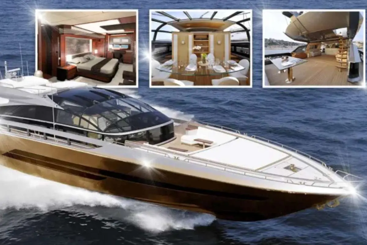 (تصاوير) گران‌ترین قایق تفریحی جهان ساخته شده از استخوان دایناسور با روکش طلا