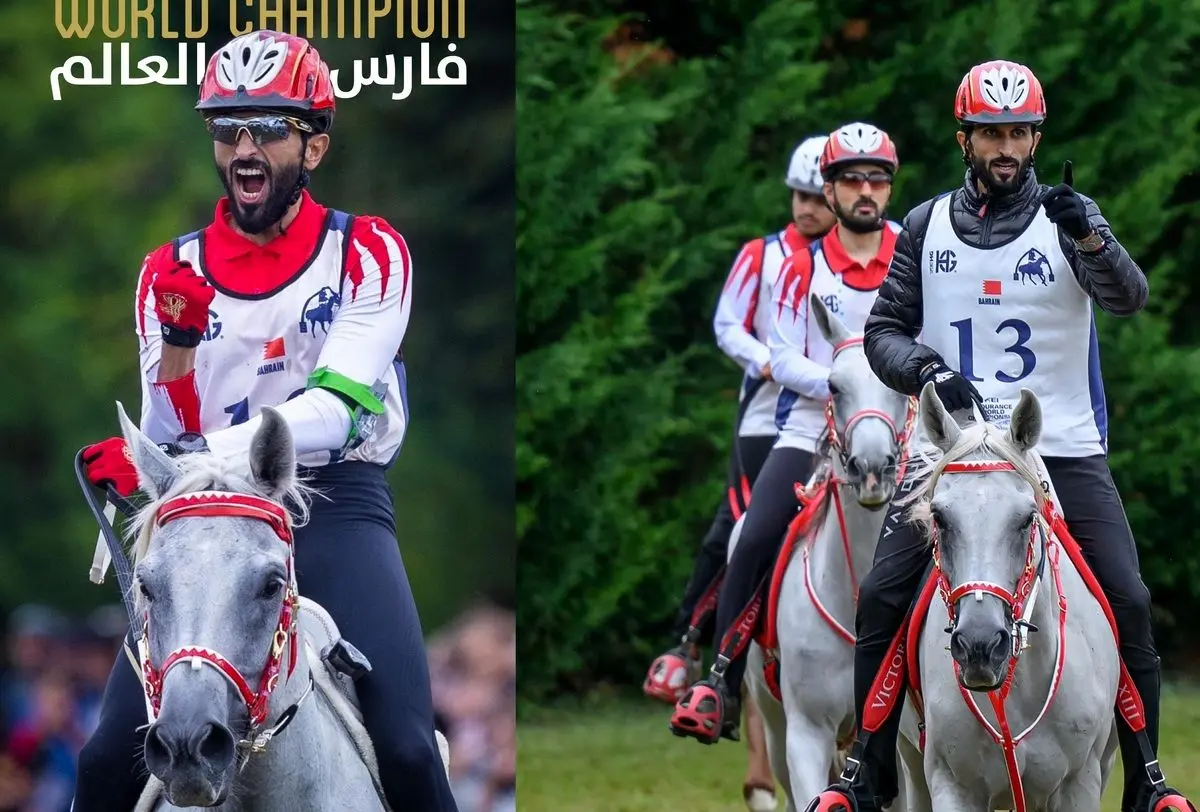 (ویدئو) پسر پادشاه بحرین قهرمان مسابقات جهانی سوارکاری شد