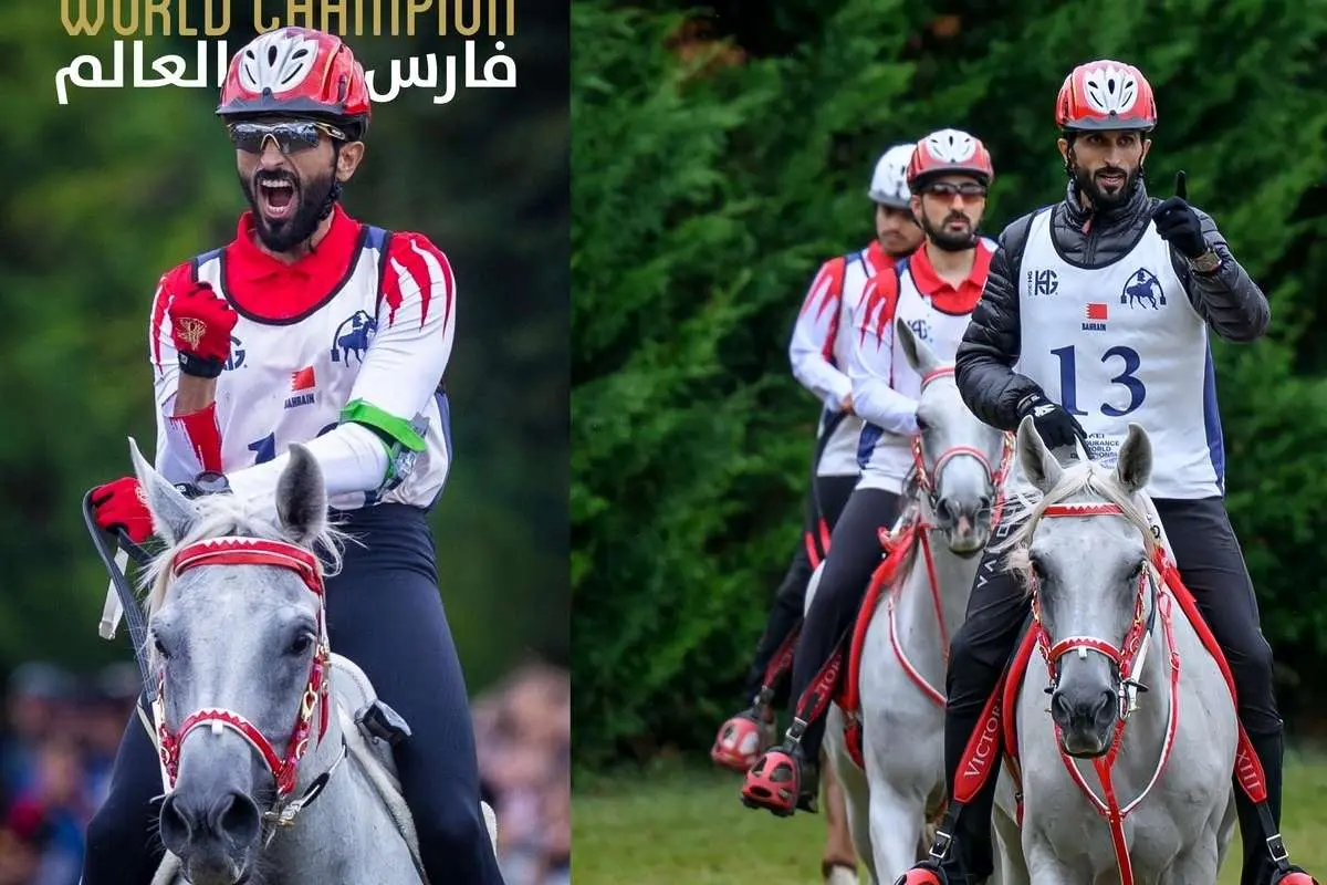 (ویدئو) پسر پادشاه بحرین قهرمان مسابقات جهانی سوارکاری شد