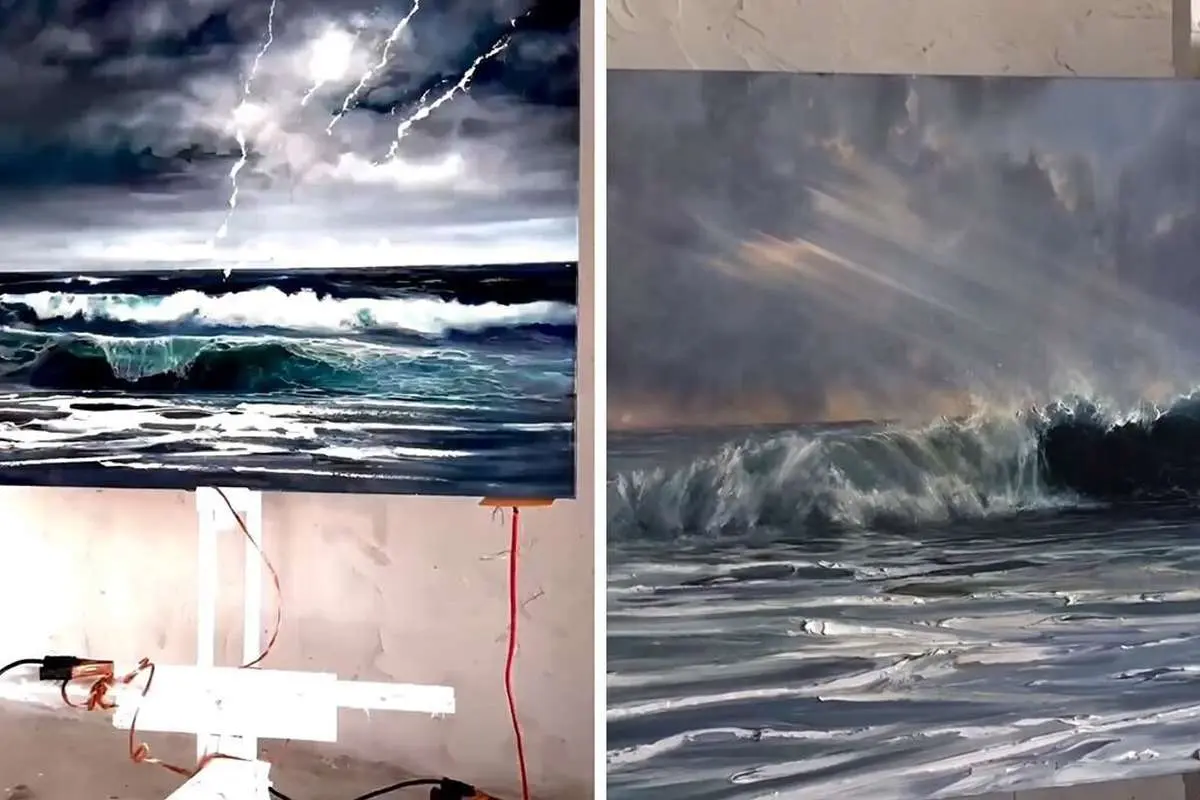 (ویدئو) ترفند‌های خلاقانه هنرمند استرالیایی برای نقاشی