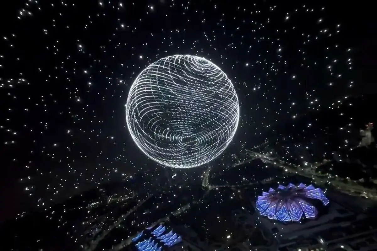 (ویدئو) رکوردشکنی ۸۱۰۰ پهپاد در چین، نمایش خیره‌کننده در آسمان!