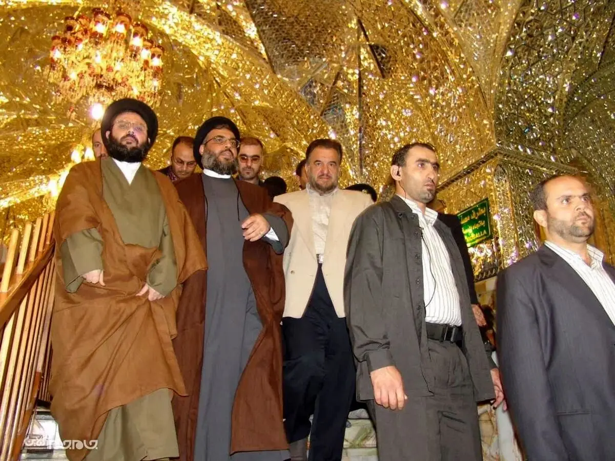 (تصاویر) سید حسن نصرالله در حرم عبدالعظیم حسنی