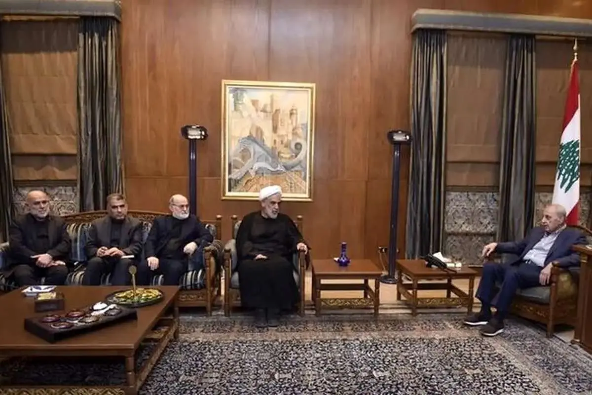 دیدار رئیس پارلمان لبنان با مسئول روابط بینالملل دفتر رهبر انقلاب