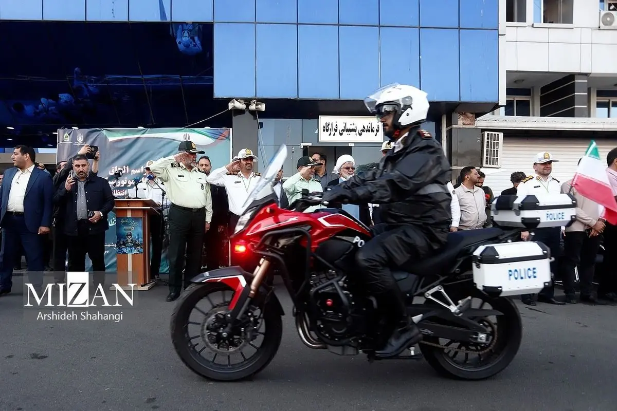(تصاویر) آیین الحاق ۱۵۰ دستگاه موتورسیکلت به ناوگان پلیس