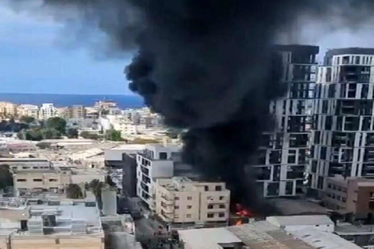 (ویدئو) آتش‌سوزی گسترده در تل‌آویو