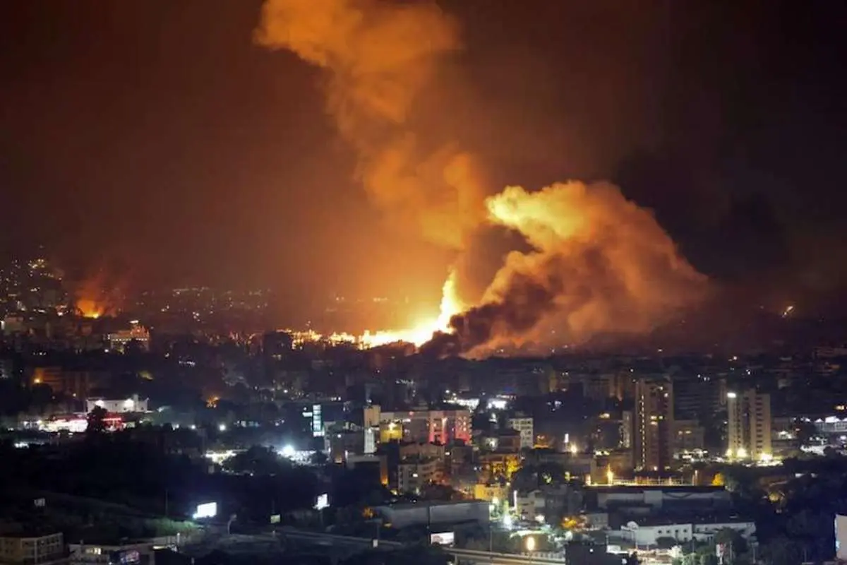(ویدئو) تصاویری از حملات شدید رژیم اسرائیل به ضاحیه بیروت
