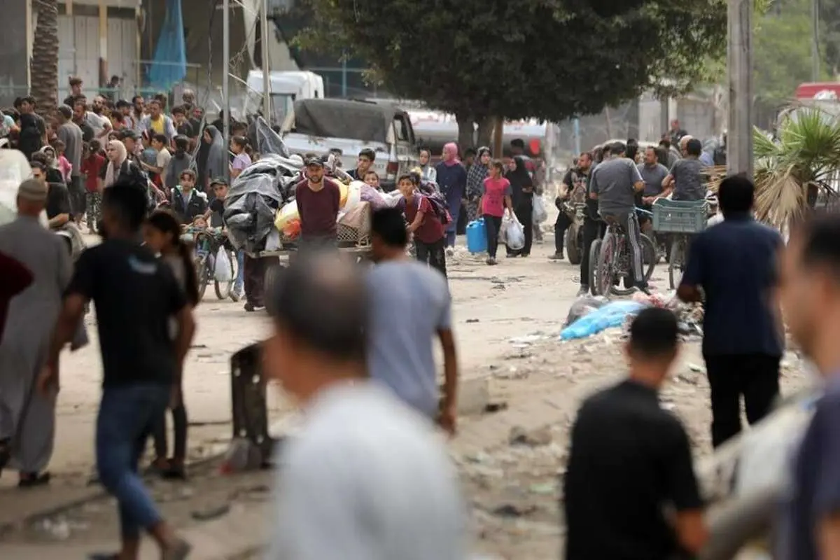(تصاویر) فلسطینیها در حال خروج از شمال غزه