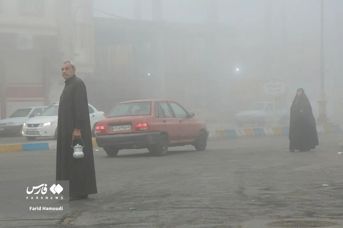 (تصاویر) آبادان در مه