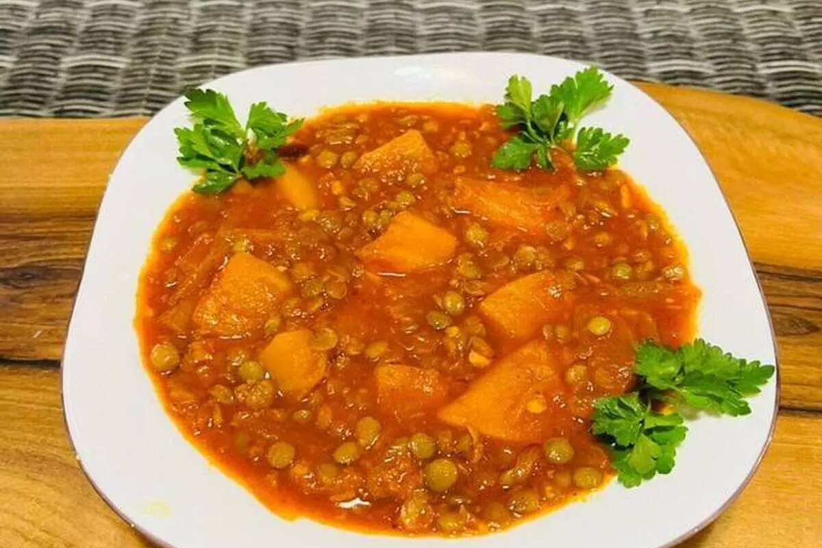 طرز تهیه خوراک عدسی متفاوت و خوشمزه شمالی 