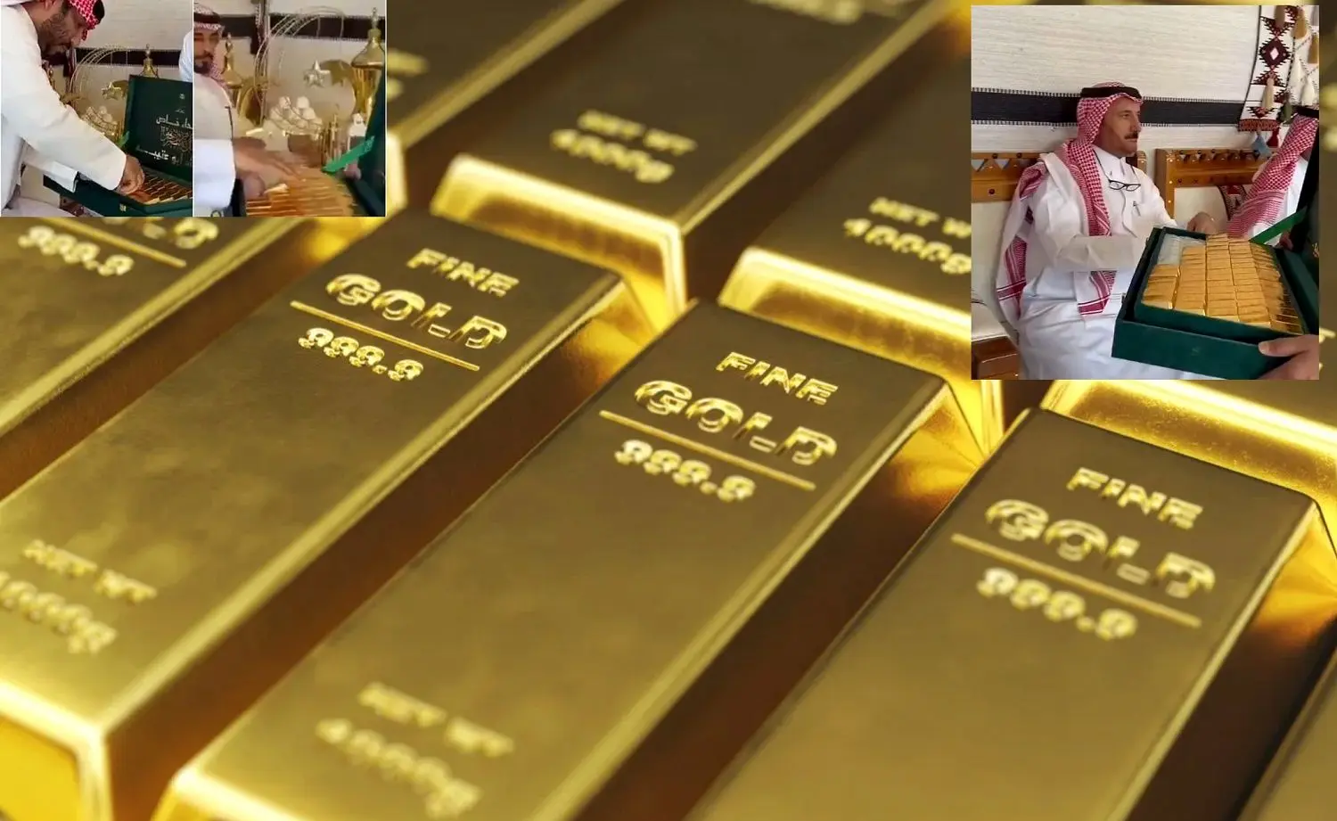 شمش‌های طلای ۲۴ عیار، هدیه خاص یک عروسی در عربستان