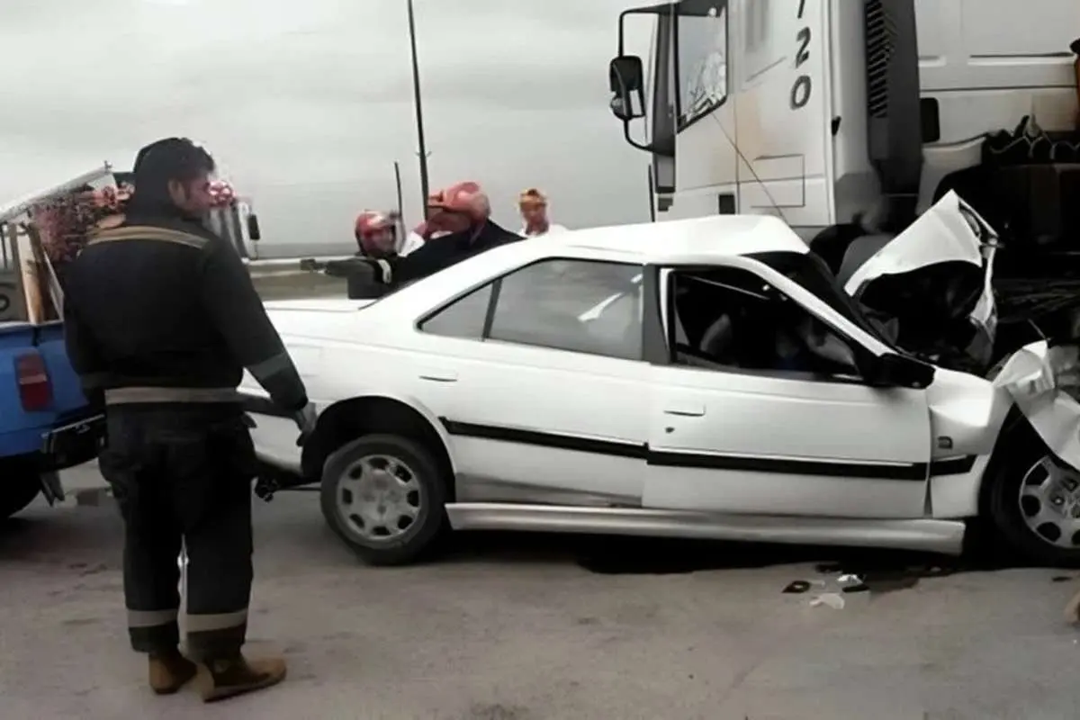 جانباختن سه نوجوان در تصادف پژو با تریلر (ویدئو)