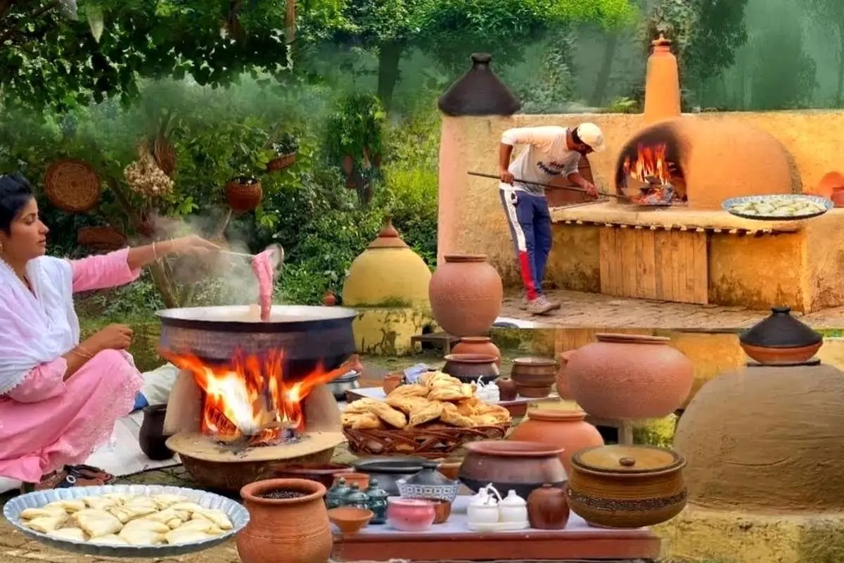 (ویدئو) فرآیند تهیه چای صورتی کشمیری با نان به روش بانوی پاکستانی