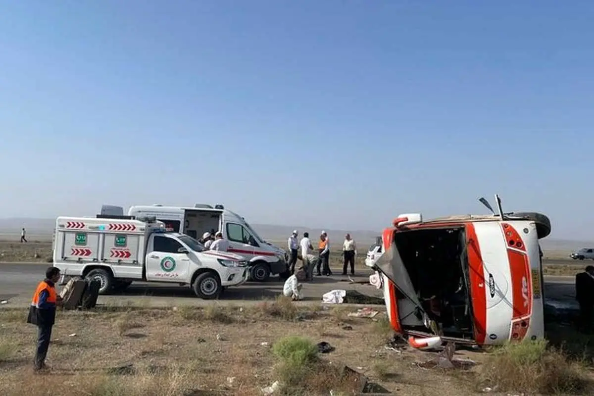 جزییات واژگونی اتوبوس در جاده نیشابور- سبزوار