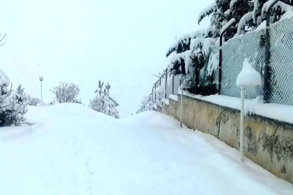 (ویدئو) بارش برف در جواهرده رامسر