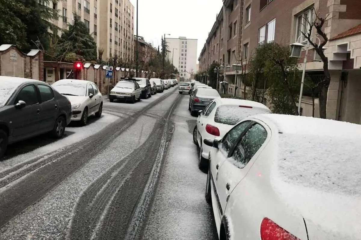 (ویدئو) بارش برف در مناطق شمالی تهران